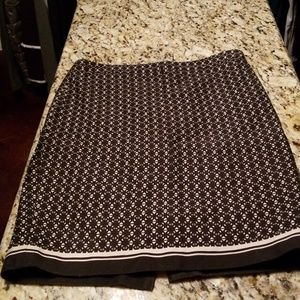 Black and Tan Printed Pencil Skirt